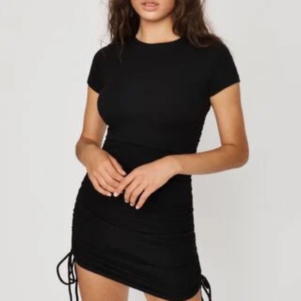 black t-shirt dress